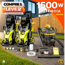 Lavadora Elétrica de Alta Pressão 4500PSI 2500W Bivolt com 4 Bicos de Conexão + BRINDE: Aspirador Profissional 5.5HP 18.9L - COMPRE 1 LEVE 2